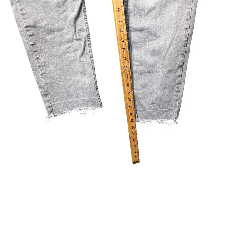 Signature Levi Strauss S37 Slim Fit Gray Jeans Raw Hem Mens 38x32 (Act 38 x 29)
